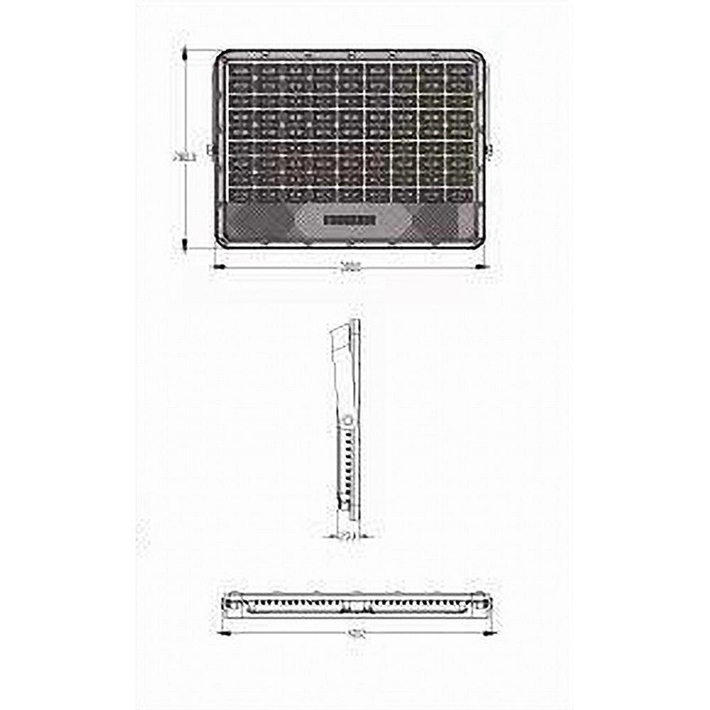 Trade Shop - Faro Led Pannello Solare 500w Luce Fredda Telecomando Indicatore Carica Tk08-500w -