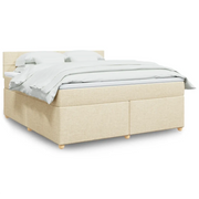 Giroletto a Molle con Materasso Crema 180x200 cm in Tessuto 3289064