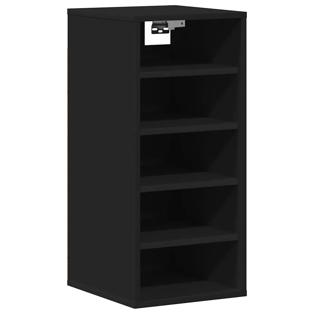 Scarpiere 2 pz Nere 31,5x35x70 cm in Truciolato 808984