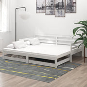 Dormeuse Estraibile 2x(90x200) cm Bianca in Massello di Pino cod mxl 65087