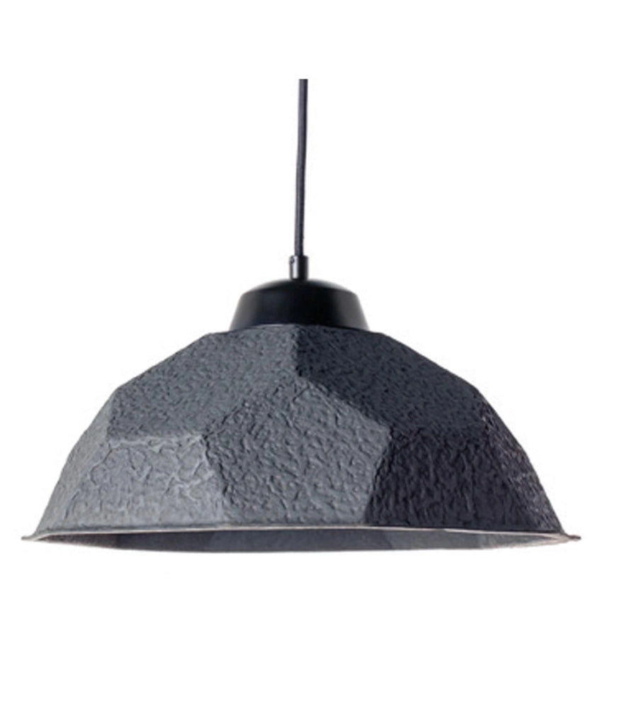 Egg - Lampada a sospensione in cartone riciclato nero