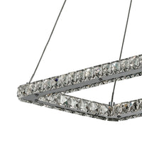 Lampadario Contemporaneo Trifoglio Acciaio Cromo Led 37W 3000K