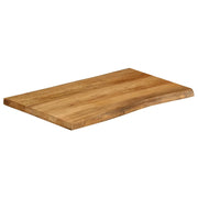 Piano per Tavolo 70x60x3,8cm Bordi Vivi in Legno Massello Mango 370787