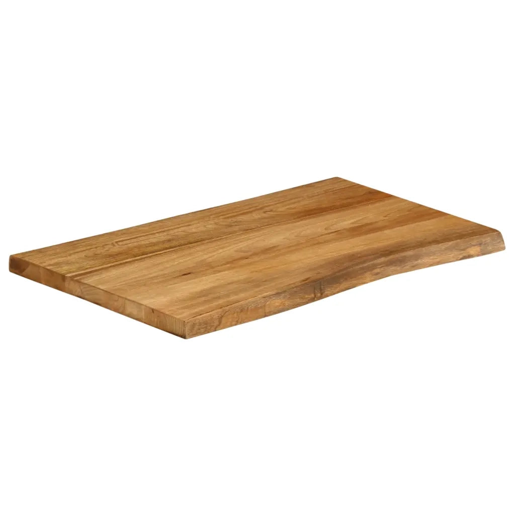 Piano per Tavolo 70x60x3,8cm Bordi Vivi in Legno Massello Mango 370787