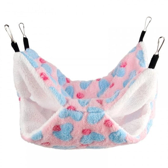 Hangmat per Piccoli Animali 34 x 34 cm - Materiale di Corallo soffice - Facile da Pulire - Hangmat per Fretti/Ratti - Hangmat per Chinilli - Dimensioni 34 x 34 cm