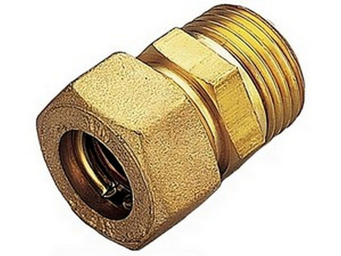 raccordo in ottone per tubo in rame diritto maschio mis. 14x1/2 cod:ferx.vit24881