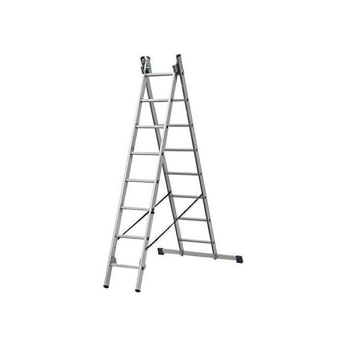 Scala Alluminio Step Up Duplici 2X8Gradini Mt.3,51