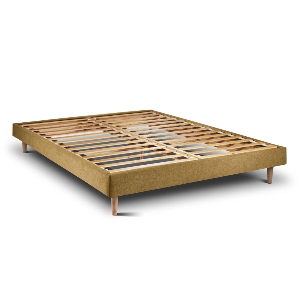 Letto 150x190 cm con testata imbottita - Tessuto Tela opaca