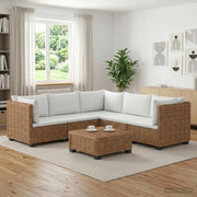 6 pz Set Lounge in Rattan con Cuscini GENDT Rattan naturale 3429852