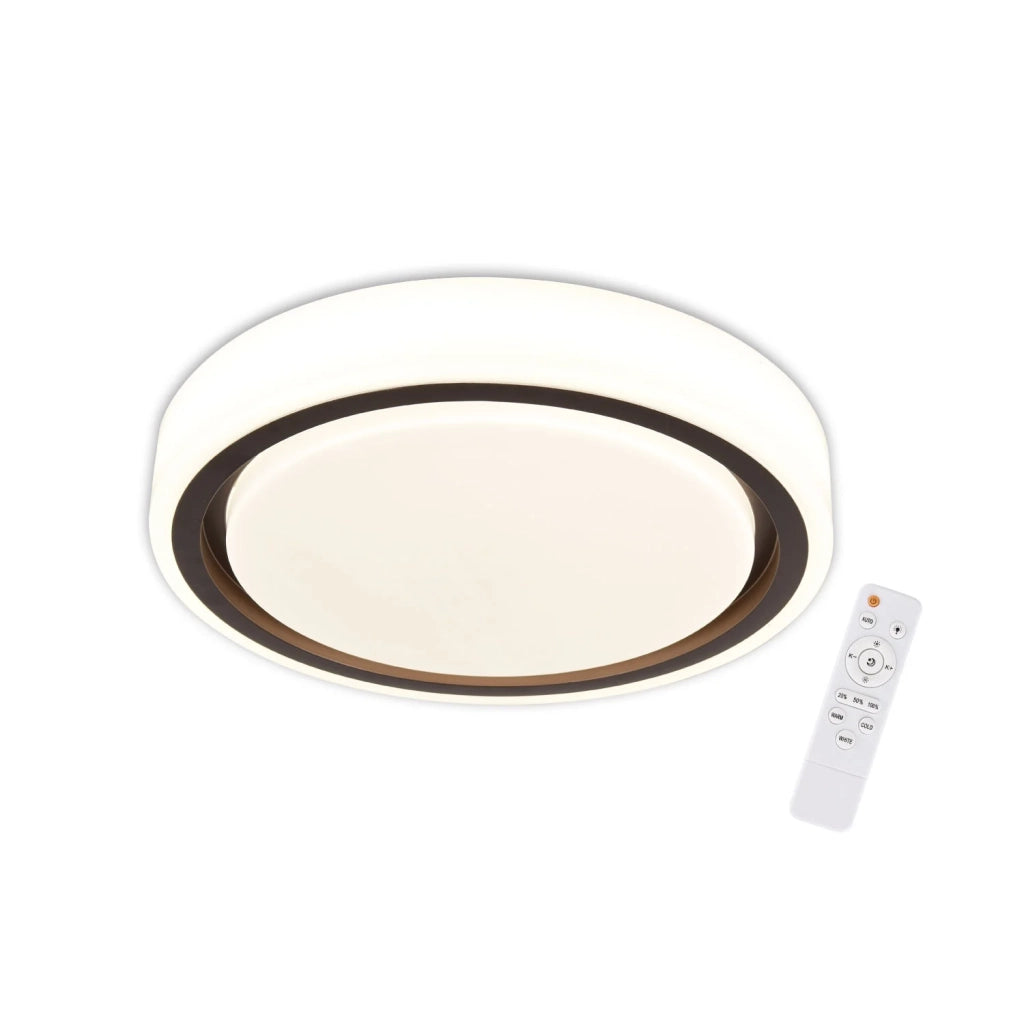 LÚZETE - LAMPADA DA SOFFITTO A LED 25+15W DIMMERABILE BIANCO MARRONE HARMONY