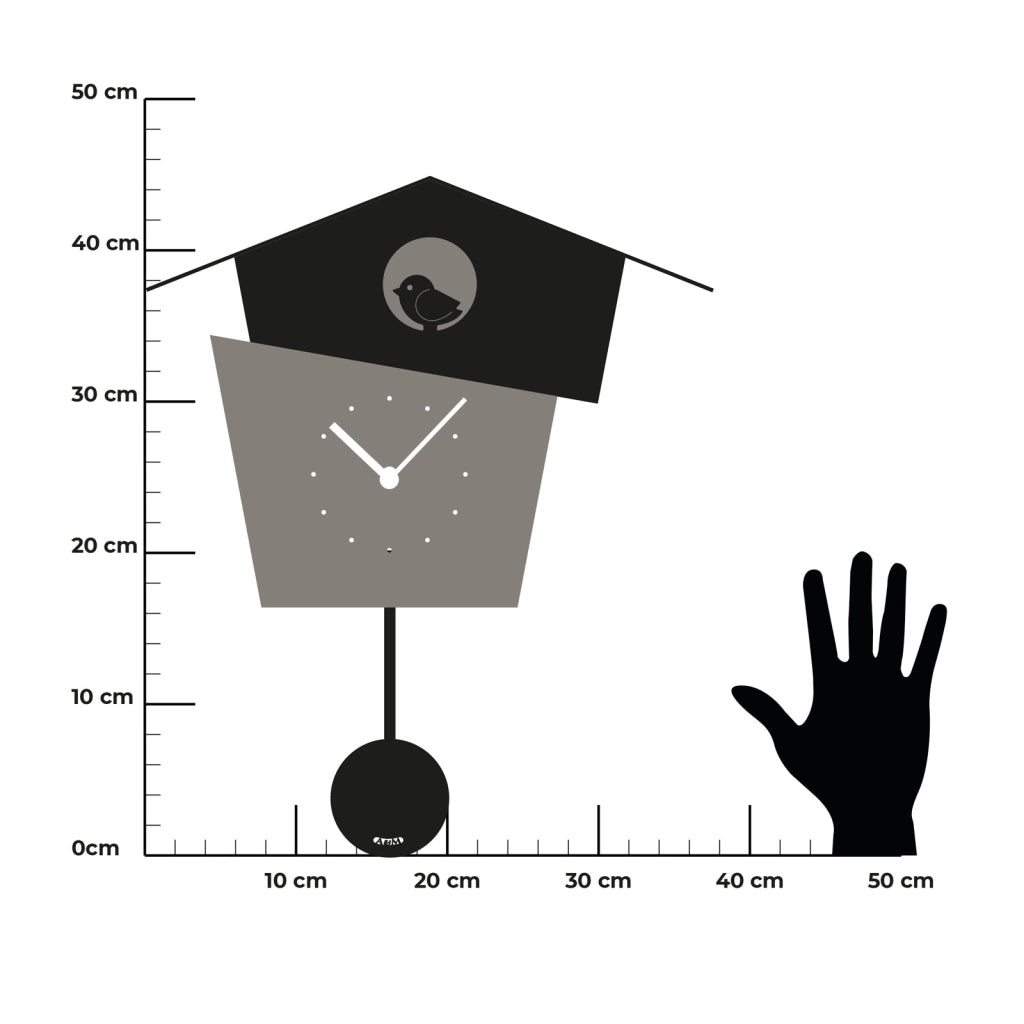 Orologio da parete Picchiarello Nero,fango,nero