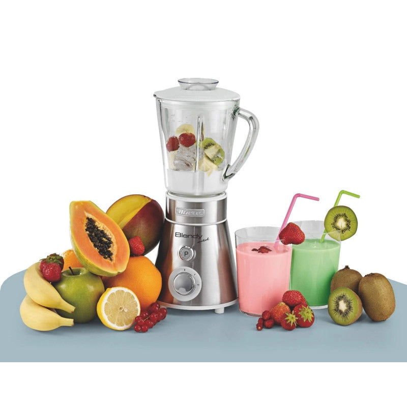 Frullatore - Lame in Acciaio Inox - Tazza in vetro 800ml - 2 velocità + Pulse - 300W - Argento