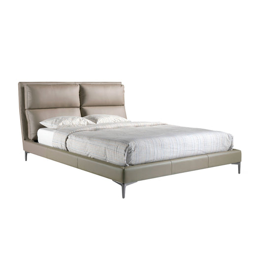 Letto in similpelle color visone