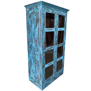 Vetrina artigianale in legno 100-110x40-45x170-180h cm