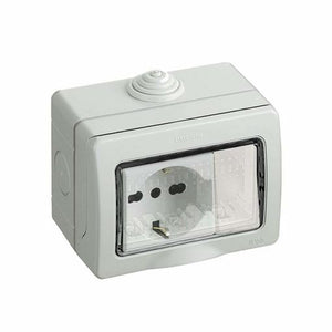 Kit presa Schuko+bipasso IP55