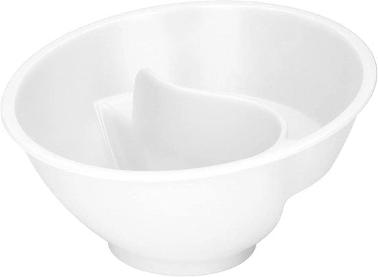 Compartimento per colazione a doppia camera per cereali e latte - bianco - Servizio da tavola pratico per colazione - Articoli per la casa - Design 2-in-1.