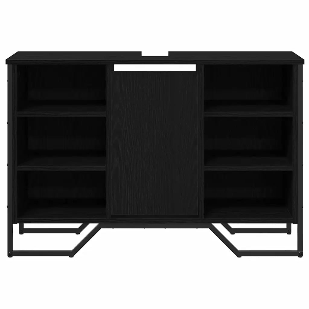 Armadio per Lavabo da Bagno Rovere Nero 91 x 35 x 60 cm 869185