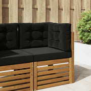 Cuscino per divano da esterno 3 pcs Nero Poliestere