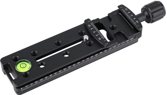 Platina di collegamento rapido 140 mm - Nodo di rail multifunzionale - Piattaforma in alluminio leggera - Resistente all'ossidazione - Adatto per fotocamere DSLR/SLR - Lavorazione CNC precisa - Piattaforma di scambio