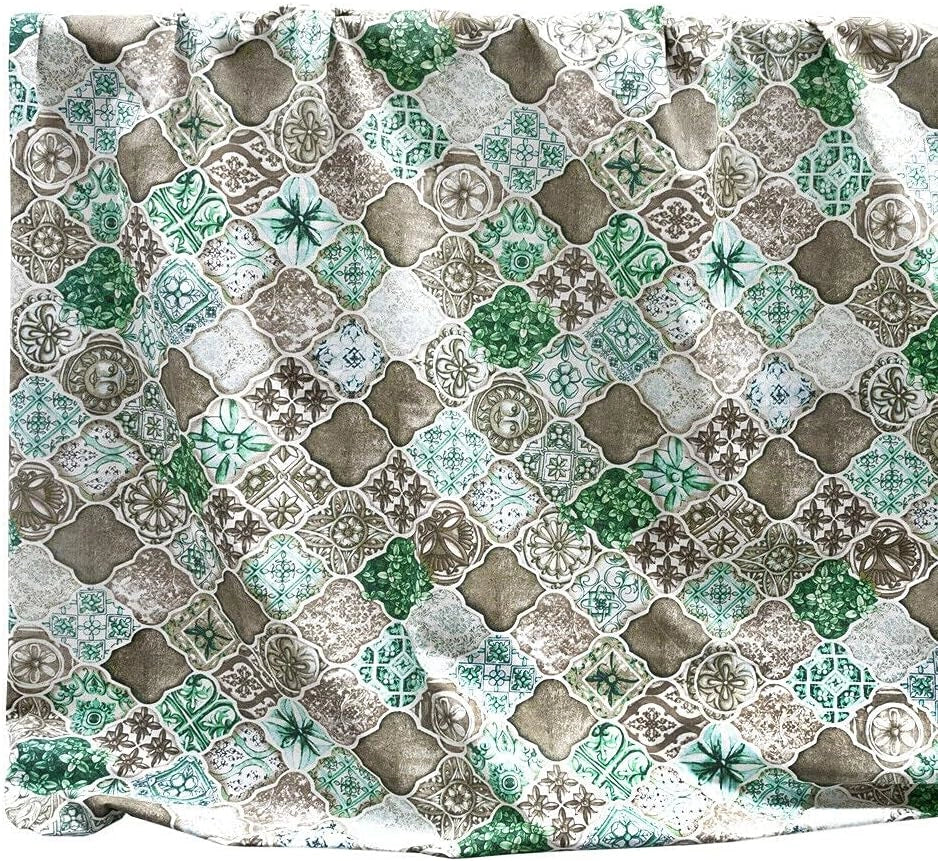 Telo Arredo Copritutto 170x280 cm Letto Poltrona Piastrelle Maioliche Copridivano Cotone