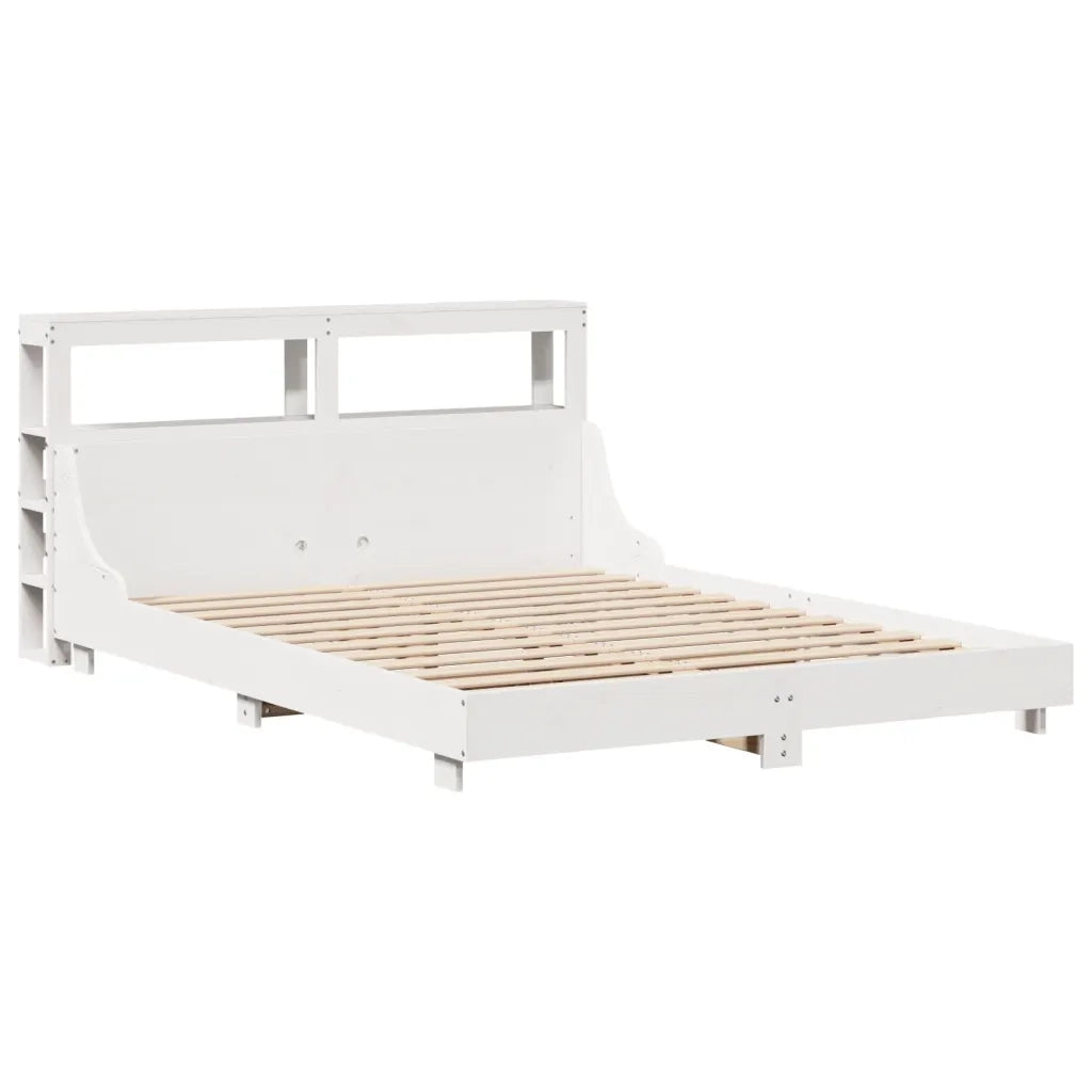Letto senza Materasso Bianco 140x190 cm Legno Massello di Pino 3306433