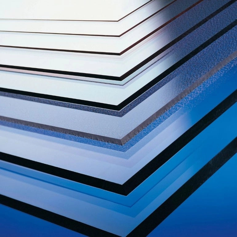 Lastra di policarbonato compatto 3 mm trasparente protetta contro i raggi UV, 1000 x 500 mm