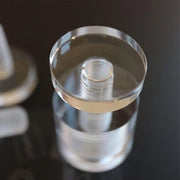Supporti di distanza trasparenti per acrilico vetrato - display per parete - set da 4 - trasparente - per piastre a fori continui - 25 mm x 25 mm