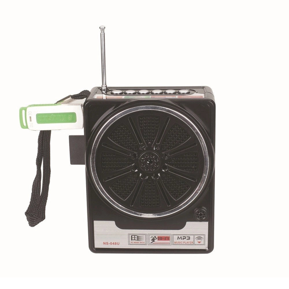 Trade Shop - Mini Cassa Speacker Portatile Con Radio Fm Porta Usb Lettore Sd Mp3 Audio Musica -