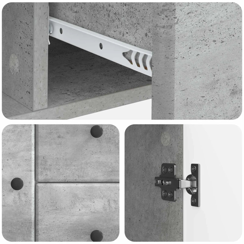 Credenza Grigio Cemento 89 x 34,5 x 60 cm Legno ingegnerizzato 895578
