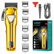 Tagliacapelli In Metallo Senza Fili Professionale Ricaricabile Usb Display V-136