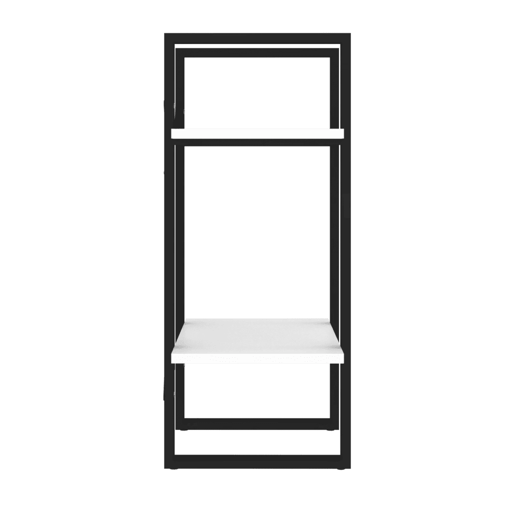 Libreria a 2 Ripiani Bianca 40x30x70 cm in Legno Multistrato cod mxl 12943