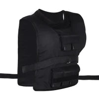 Gilet Zavorrato da 20 kg regolabile, in Tessuto Oxford e Acciaio, 36x52 cm, Nero