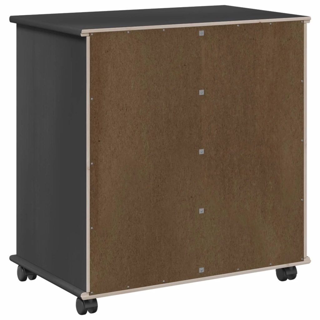 Mobile con Ruote con ruota Nero 63,5 x 39 x 65,5 cm