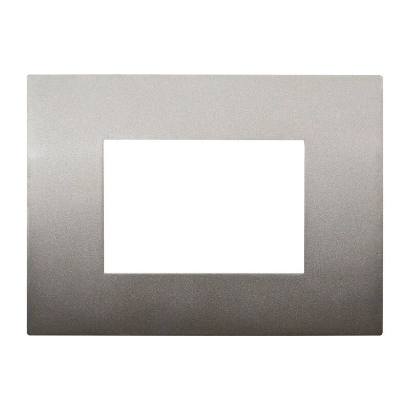 Placca Plastica Serie Venus 3P Colore Bronzo Compatibile Con Vimar Arke