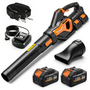 Soffiatore a Batteria 20V, Motore Brushless 900W, 3 Livelli Velocit¨¤, Turbo Boost, Caricabatterie