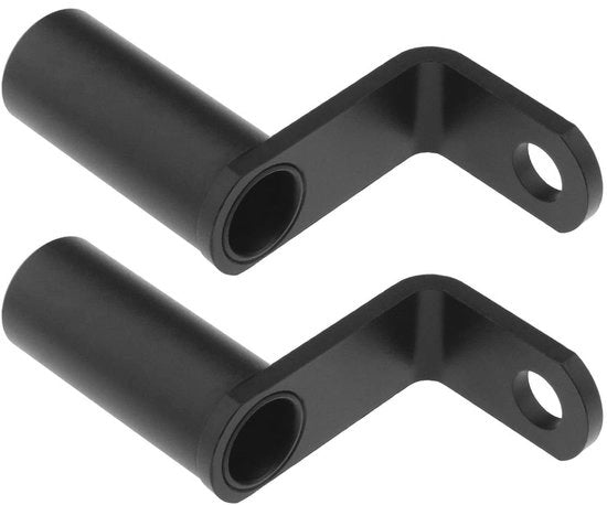 Set di Estensione per Specchi Rettificatori - 2 Pezzi - Alluminio - Per Specchi da 10 mm - Leggero - Compatibilità Universale - Estensione Specchio