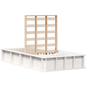Letto singolo | Letto per adulti | Struttura del letto Bianco 80 x 200 cm Pino massello