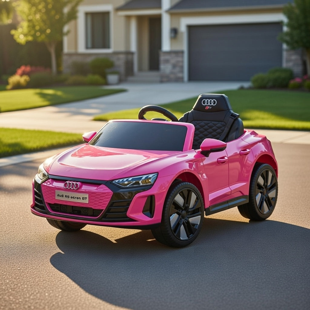Macchina Elettrica per Bambini 12V Licenza Ufficiale Audi RS E-Tron GT con Telecomando Rosa