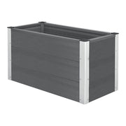 Fioriera da Giardino Esens in WPC Portafiori con Fondo Aperto 100x50x50 cm - Grigio NEU.HOLZ