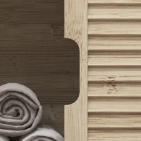 Mobile Sottolavabo in Bambù, Mobile per Bagno con 2 Porte, 60 x 30 x 60 cm, Legno Naturale