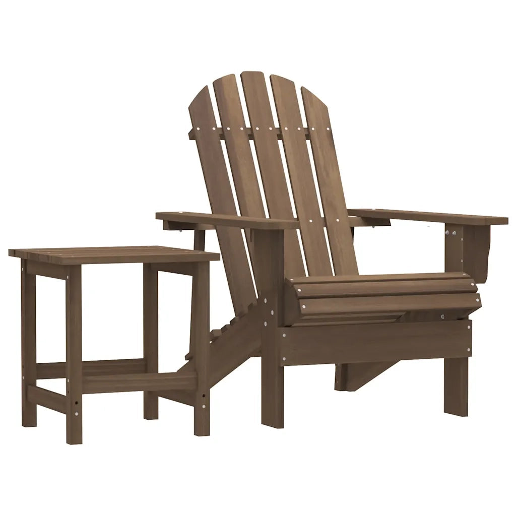 Sedia Adirondack con Tavolo Abete Massello Marrone cod mxl 41832
