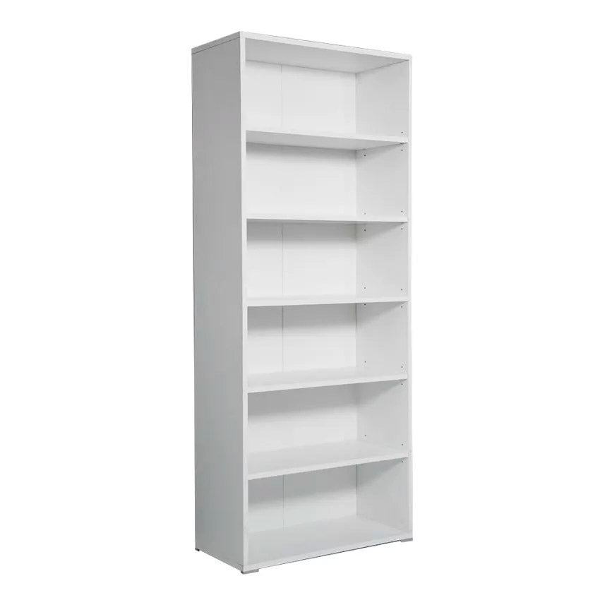 Libreria 6 Ripiani 72,3x34,1x177,1 cm in Truciolare Nobilitato Bianca