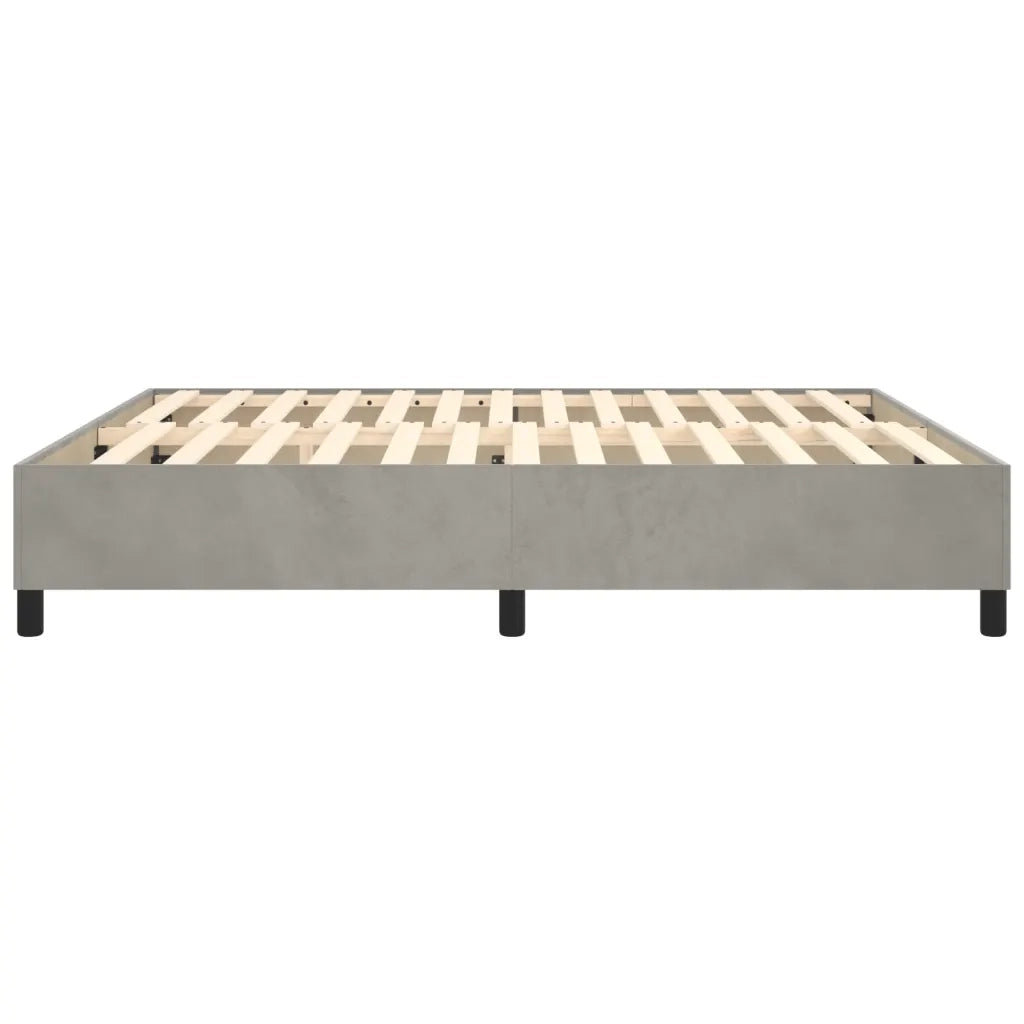 Giroletto a Molle Grigio Chiaro 180x200 cm in Velluto cod mxl 77314