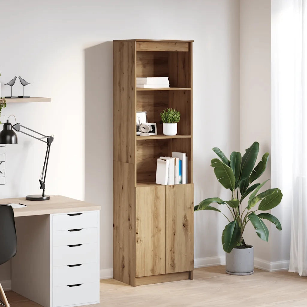 Credenza-Buffet-Armadio da cucina Rovere Artigianale 50x35x180 cm in Legno Multistrato