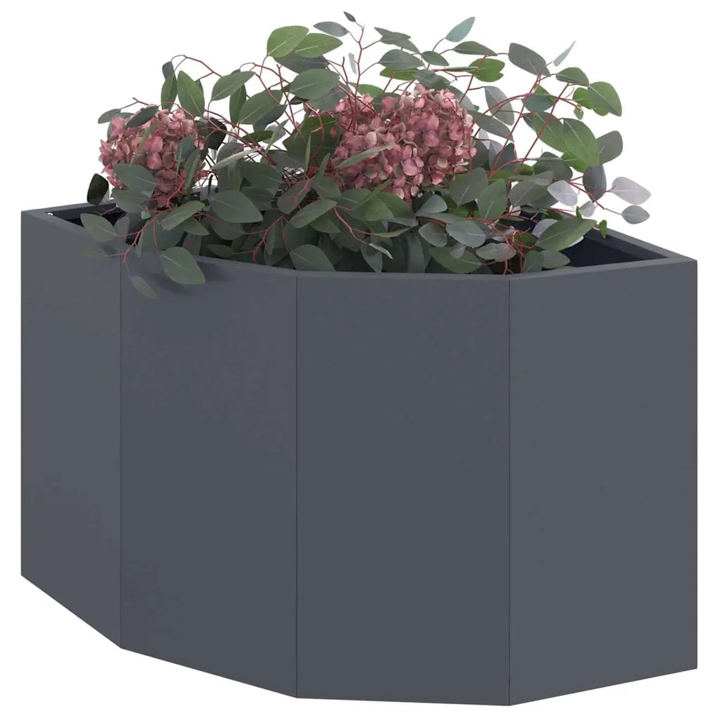 Vaso d'angolo Antracite 45 x 45 x 35 cm Acciaio 883649