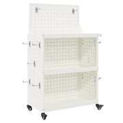 Carrello per Attrezzi con lo scaffale Bianco 65 x 35 x 111 cm CFW4466925