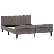 Giroletto-Struttura Letto Grigio in Velluto 140x200 cm 903577
