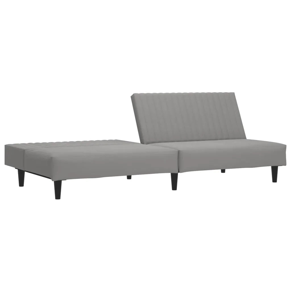 Divano letto | Sof¨¤ letto | Letto singolo a 2 Posti Grigio Chiaro in Velluto