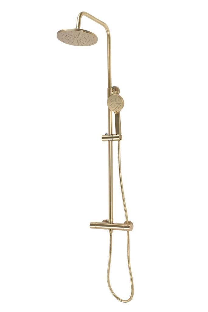 Set Doccia Con Termostato Rea Parot Brushed Gold