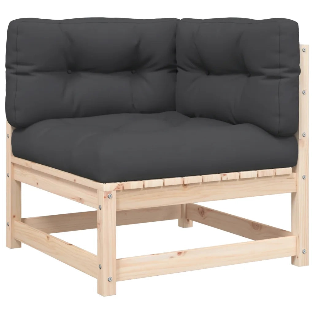 Divano Angolare da Giardino con Cuscini-Sofa da Giardino-Divanetto da esterno e Poggiapiedi 519302